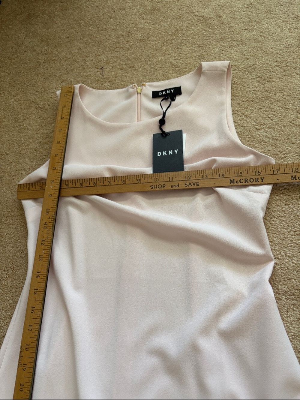 DKNY Blush Sleeveless Classic Dress - Picture 5 of 6
